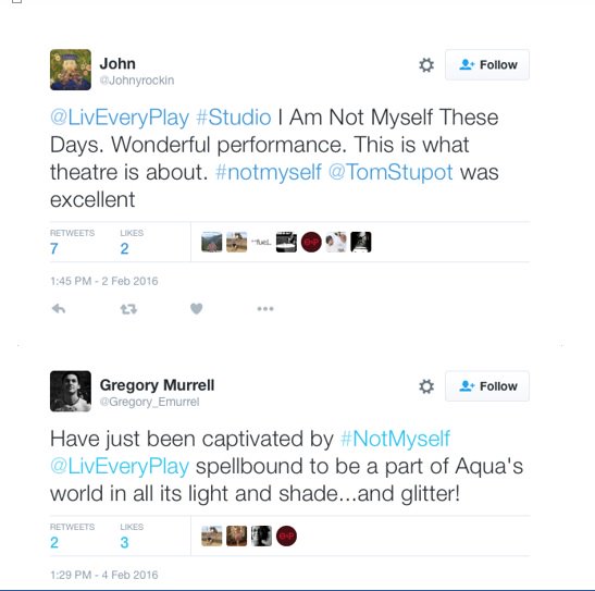 FuelTheatre's tweet image. Have a look at some of the lovely audience feedback from #notmyself @LivEveryPlay  HG