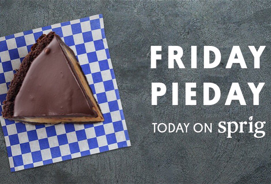 Sprig_Chi's tweet image. It's Friday Pieday! Enjoy a slice of Orange Chocolate pie from @bangbangpie