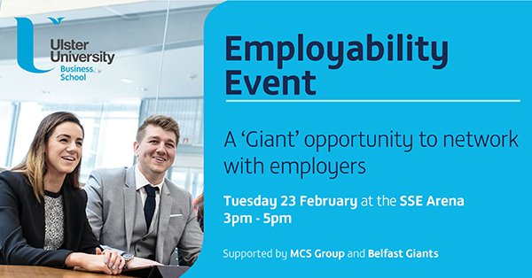 Ulster University Students book your FREE place for a 'Giant' networking event here ulster.ac.uk/ulster-life/ev…