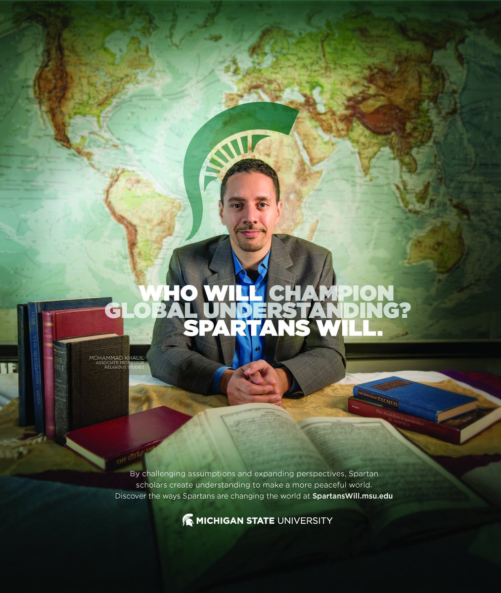 Who will challenge assumptions to make a more peaceful world? #SpartansWill. go.msu.edu/7ZB