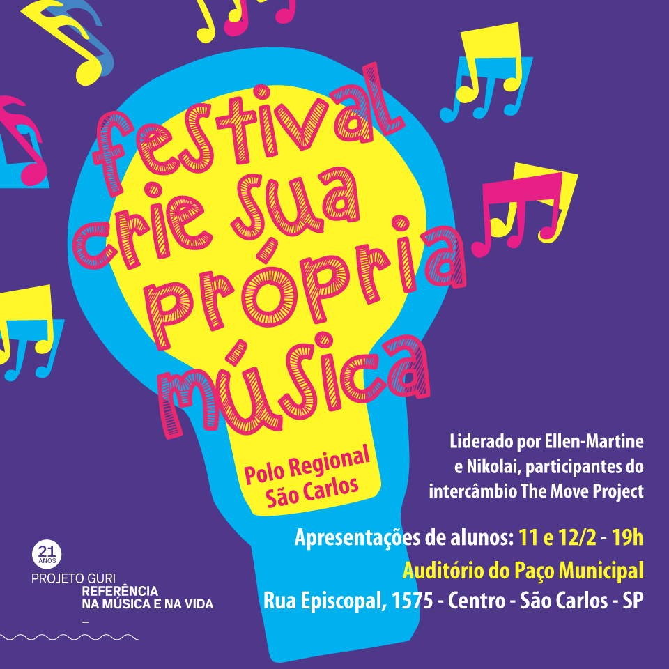 Projeto_Guri's tweet photo. #Festival de composições de alunos do #ProjetoGuri, liderado por intercambistas do #MOVE2015, em São Carlos. https://t.co/ej7O6uss78