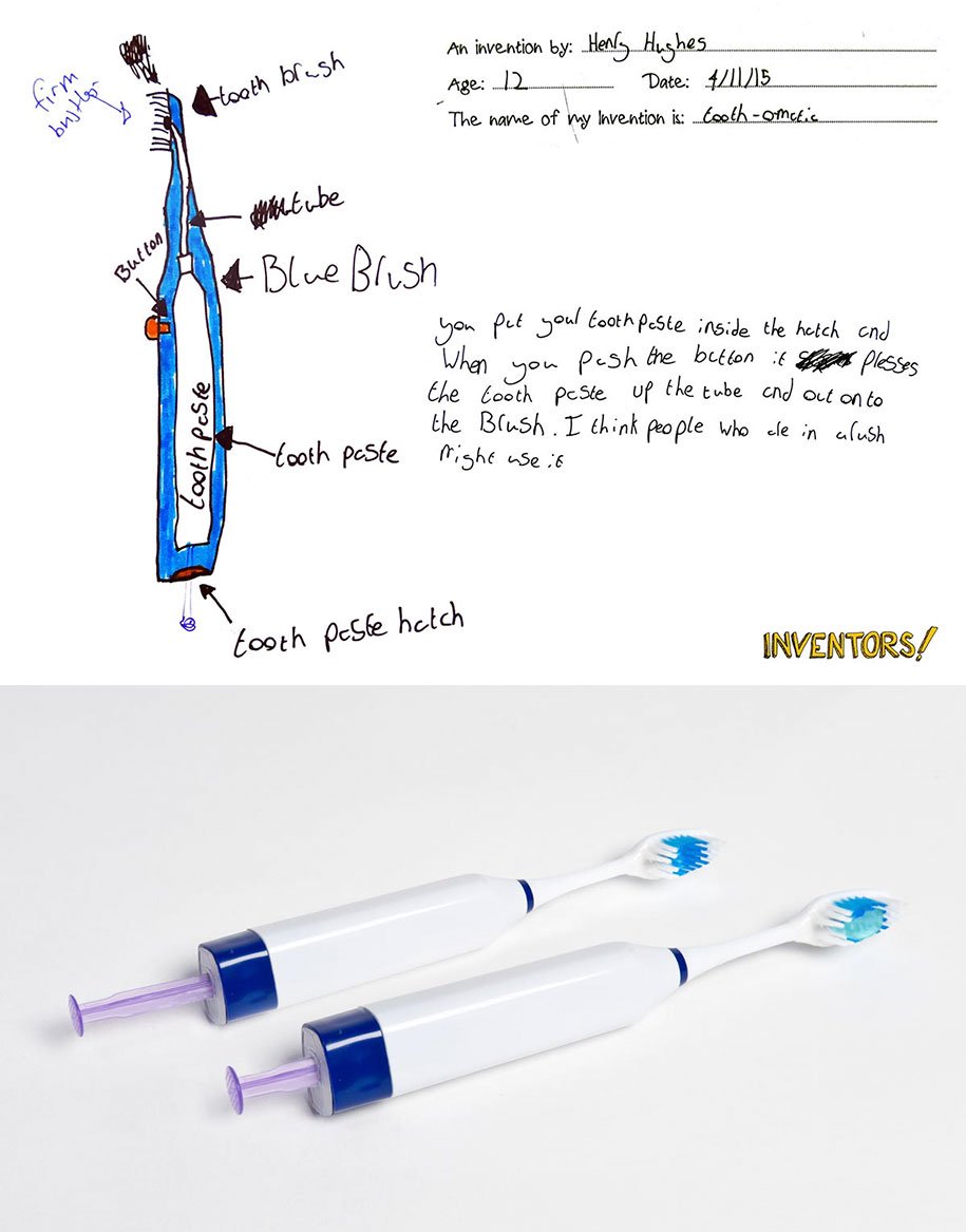 Kids’ Invention Drawings Turned Into Usable Products #design #creativity bit.ly/1X4d0RB