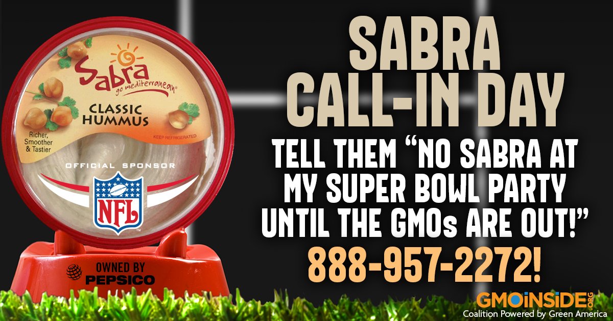 SoilClimateAll's tweet photo. Call @Sabra 888 957-2272 Tell them to stop dropping the ball and get the GMOs out of its hummus. RT! https://t.co/pqgvGNsdIX