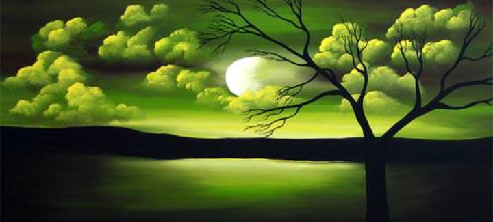 ziaTata72's tweet image. &quot;Heaven has sent me your love&quot; 
#dipinto #painting by #Osnat
#MilleSfumatureDiVerde