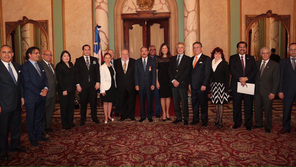 FICAC Yönetim Kurulu ile  “FICAC Gold Star” madalyasını, Dominik Cumh. Cumhurbaşkanı, Sn. Sánchez'e takdim ettik.