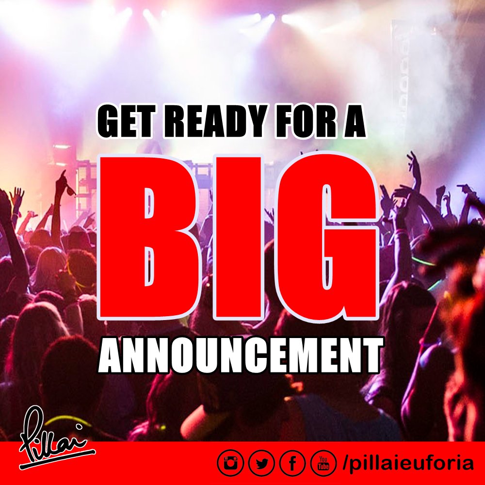 pillaieuforia's tweet photo. Major Announcement for DJ Night Coming up Soon !
#euforia #pillai #pillaihoc #6institues #onefest #dj #major #big https://t.co/VfPObgJBj4