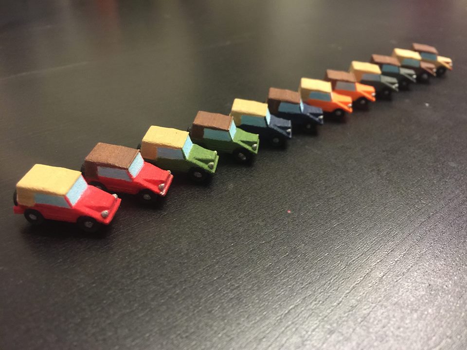 HurtRacing's tweet photo. Sneak peek at the player pieces in #EscapePenneIsland, a custom #SpeedCircuit race! #BoardGames #BGG #Racing https://t.co/MBJY0rkUMJ