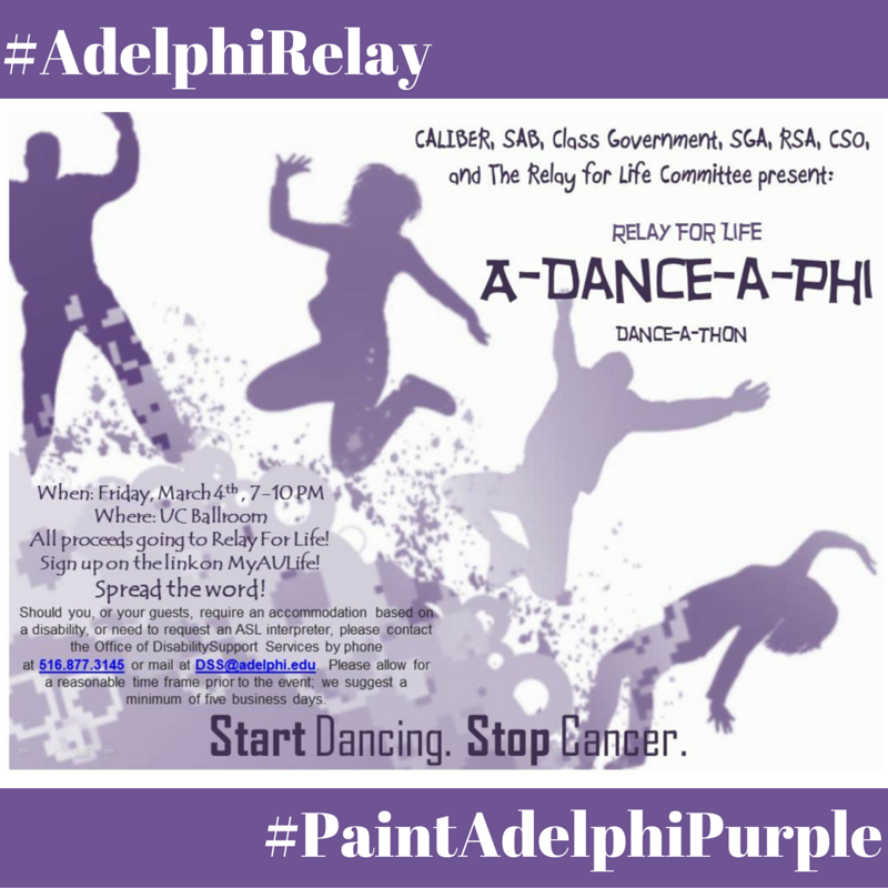 AdelphiRelay's tweet photo. A-Dance-A-Phi will be here before you know it! Sign up your team now: https://t.co/oreZKbGrl2 #AdelphiRelay https://t.co/uYSjX8pZ2Y