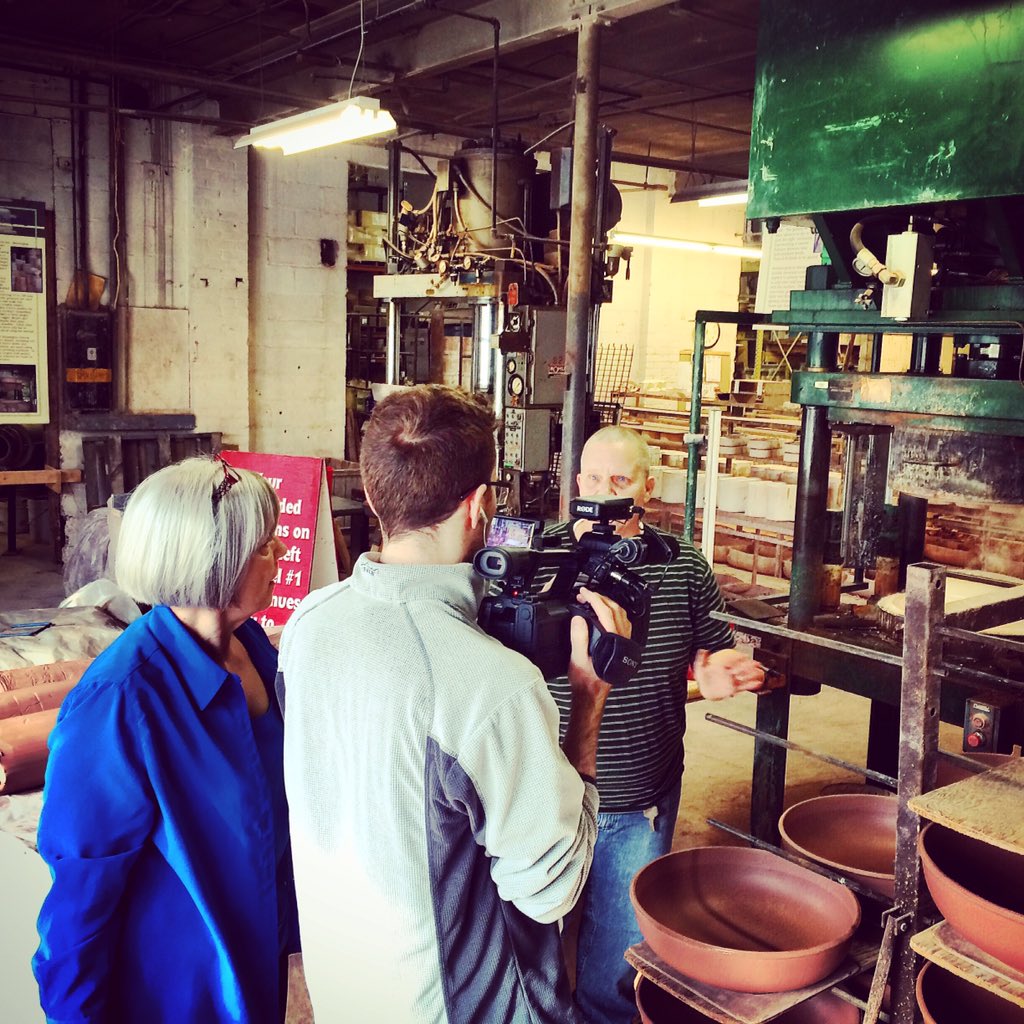 ChamberofBenn's tweet photo. #BenningtonMade with Bennington Potters. An exciting new series your Chamber is launching with CATTV! #vtbeginshere https://t.co/pb0XJrA1Hi
