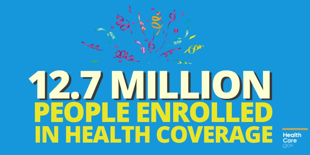 Share the news! 12.7 million enrolled: go.hc.gov/1PYgcIy