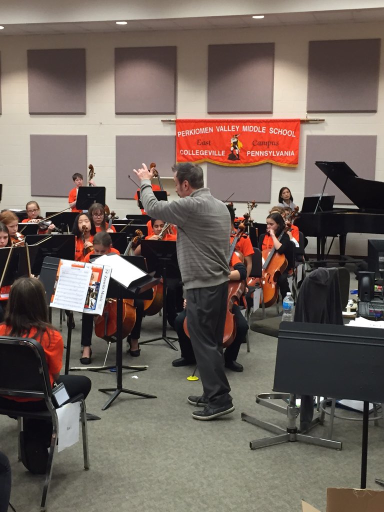 Richard Vanstone conducting the Elementary Strings at the PMEA D11 String Fest at Perkiomen Valley MS East.<a href="/PMEAD11/">PMEA D11 MUSIC</a>