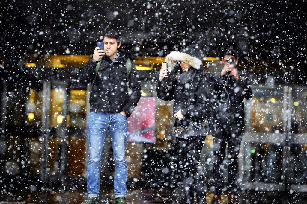 Snowy Northeastern campus. instagram.com/p/BBaub9SMS9z/