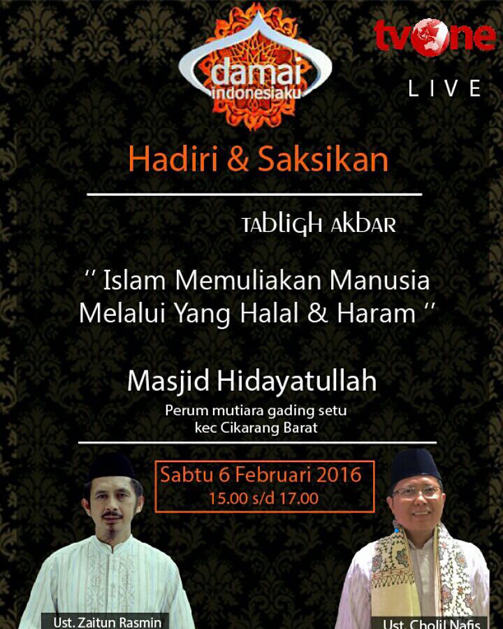 <a href="/tvOneNews/">tvOnenews</a> jam 3 Sore.. InsyaAllah