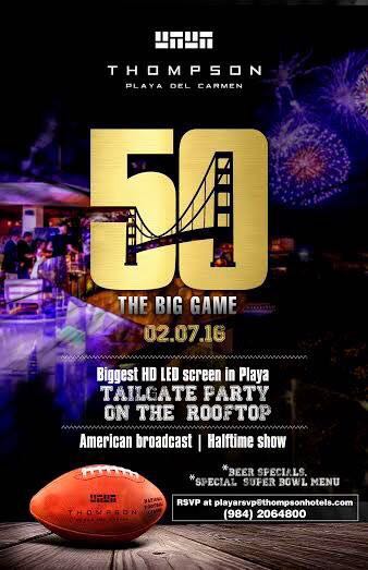 QuienTVCancun's tweet photo. @ThompsonPlaya te trae el @superbowl50 en #BiggestHDLEDscreen y Menú Especial p/disfrutar en #GRANDE @PataDeGatoTV https://t.co/37mRiSCbo9
