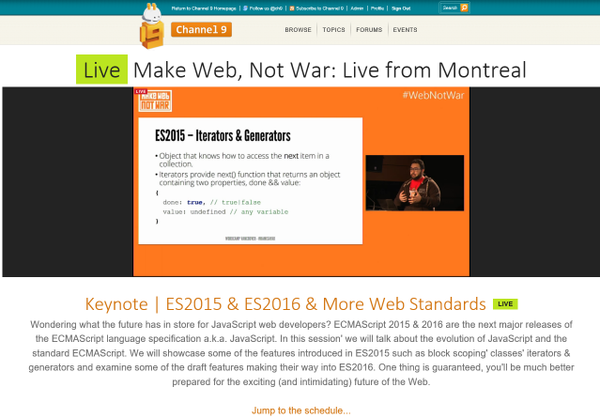 msdev's tweet image. RT @Golnaz89 Streaming to you live now #WebNotWar from Montreal! Ask Questons on C9