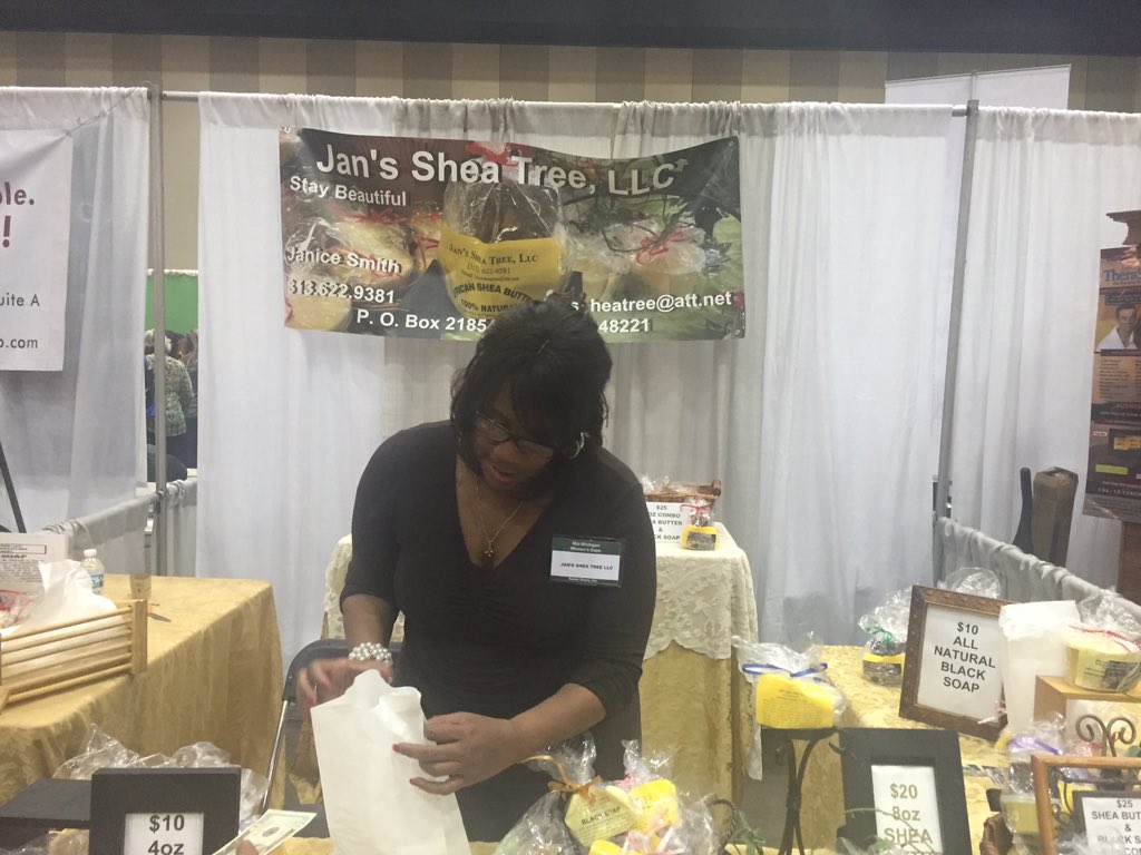 If your skin is feeling the effects of winter, check out Jan's Shea Tree at #MidMichigan #WomensExpo