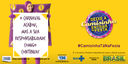aidsMS's tweet photo. Use sempre camisinha! ;) Saiba mais:  https://t.co/yo91mpxHms  #CamisinhaTáNaFesta https://t.co/03qL8APba9