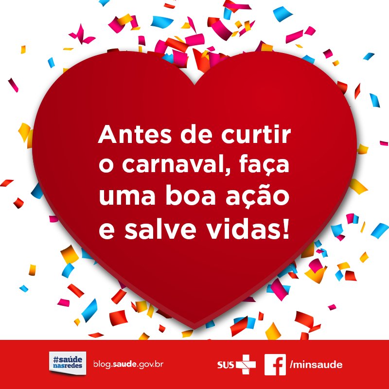 Os hemocentros precisam de você e muitas vidas também! Antes de pular o carnaval, #doesangue <3