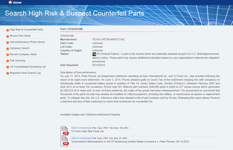 ERAI_Inc's tweet image. #CounterfeitAvoidance #CounterfeitRiskManagement #CounterfeitElectronicParts #ERAI  bit.ly/1PbAalV