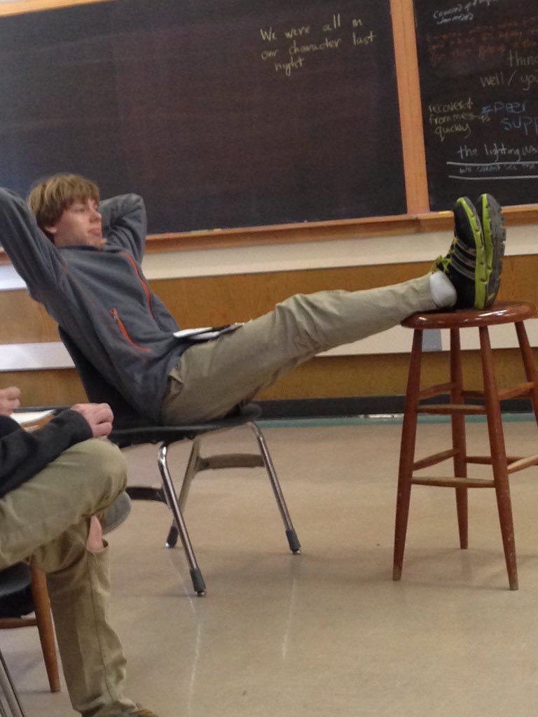 dandydrew's tweet photo. A+ posture to have while the other debate team presents their  arguments #debate #waldorf #school #nonsense https://t.co/ob32XoFKVN