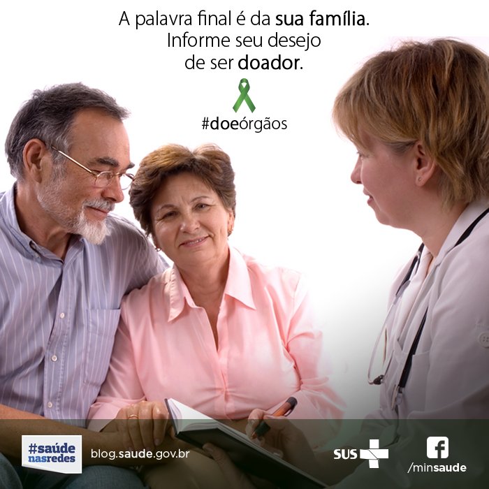 Sabia que o Brasil é hoje o país com a maior taxa de aceitação familiar para doação de órgãos da América Latina?