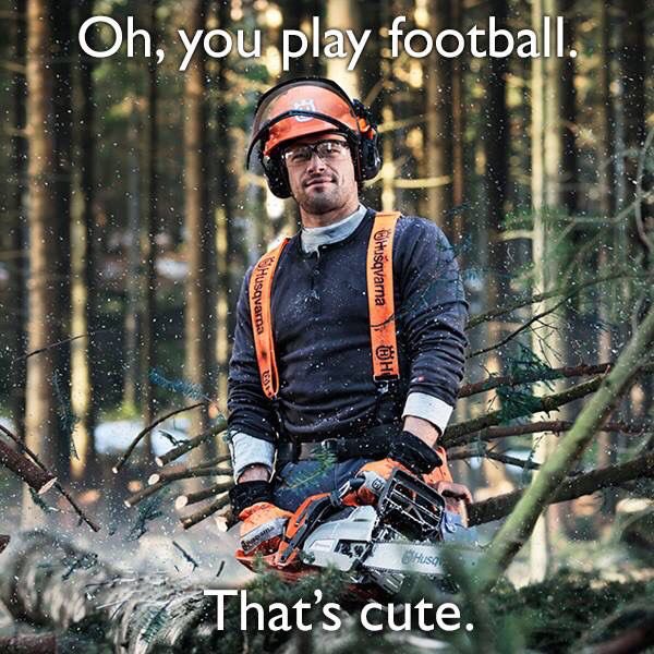patgerry's tweet photo. Broncos vs. Panthers #husqvarnausa #SuperBowlSunday https://t.co/HDfBd7OwaW