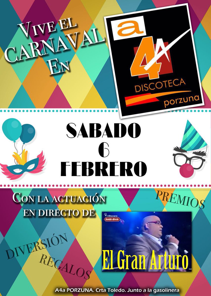 discotecaA4A's tweet photo. Carnaval en disco a4a no faltes no vas a parar de reír y bailar!!!! https://t.co/8Kz4WhxcBb