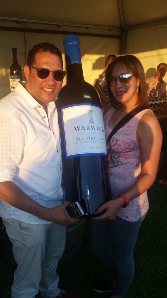 CarmenM6's tweet photo. Posing with the First lady! @WarwickWine at Stellies #wynfees https://t.co/AIfKAasBfP