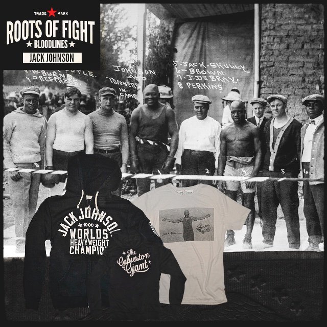 #OTD 1903 #JackJohnson wins first HW title. We honor the #GalvestonGiant w/ new Tee and Hood bit.ly/1PXo1EL