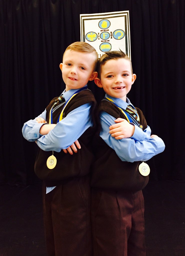 StFillansPS's tweet photo. Brothers who both received medals this morning. #SiblingSuccess https://t.co/tWTBsYOUJx