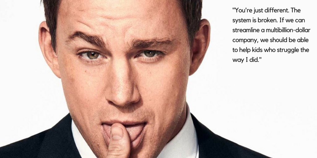 AlexiaAgency's tweet photo. #ChanningTatum is a proud #dyslexic . #different #ChangeTheWorld https://t.co/JXjwg4GCHk