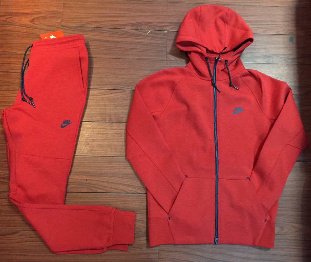 nike sweatsuit red white blue