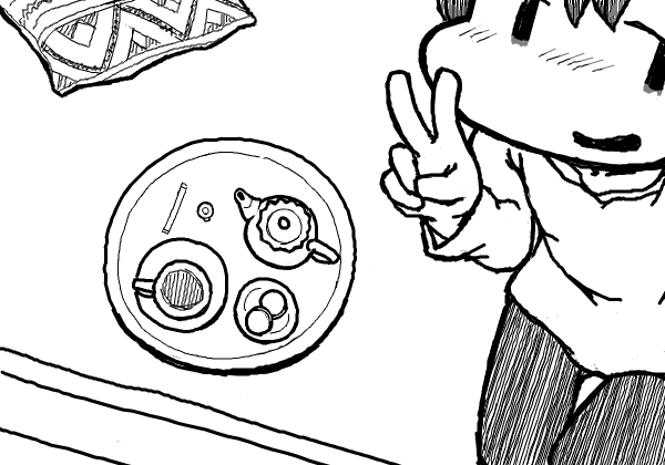 drawrで独りティータイム自撮りを描きました https://t.co/XJyjbx3YSi 