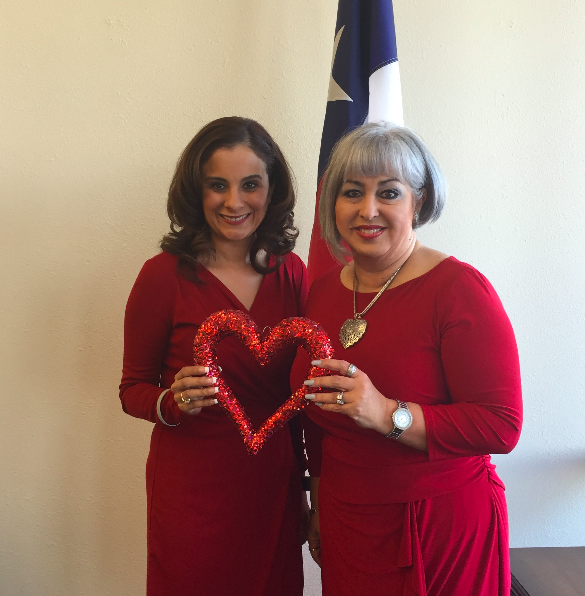 InaMinjarez's tweet photo. Wearing red today @ahasanantonio #GoRedForWomen #WearRedDay #GoRedSA https://t.co/xfXZ6RnCaG