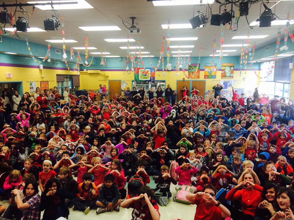 Bryker Woods Panthers showed a lot of heart at morning assembly! #AISDWearsRed #GoRedForWomen