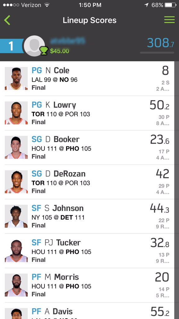 DFSBoomMan's tweet image. Been cashin #300club 🔥💰