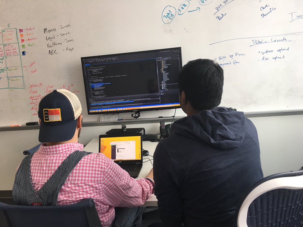 AddooApp's tweet image. The team hard at work today on some new features. #Raleigh #startup #citrix