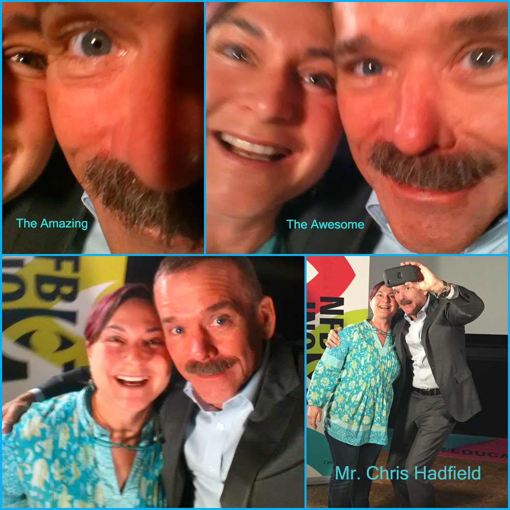 He is as much a #superstar as I think he is #ChrisHadfield commanded our selfie this AM at #NFB...out-of-this-world!