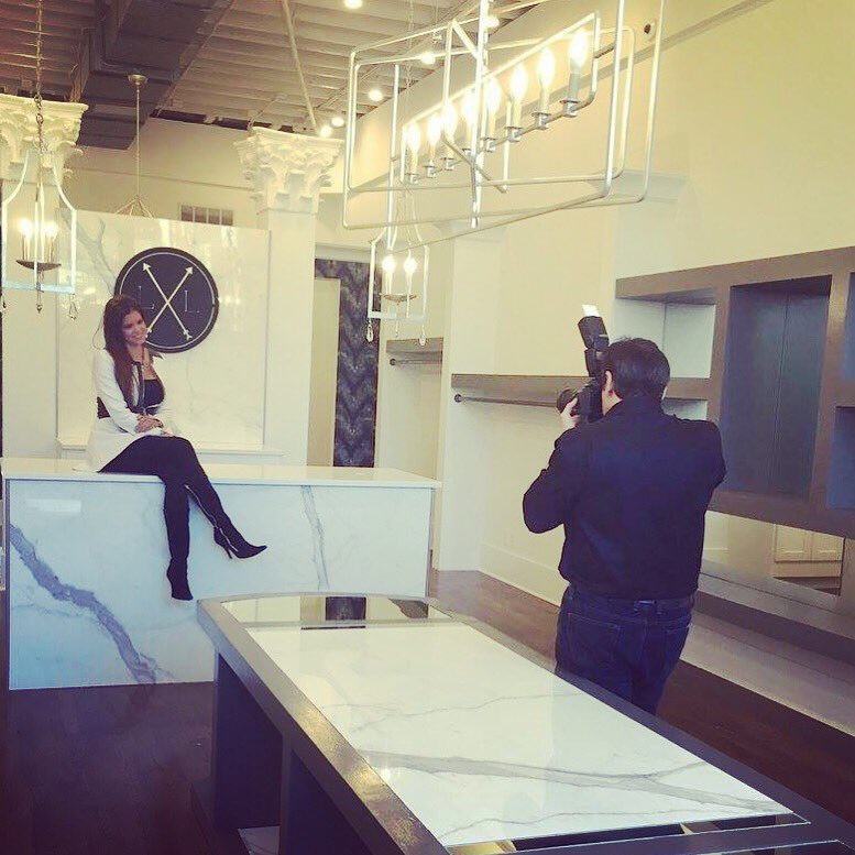 BTS shooting our latest design project, Lennox &amp; Lane Clothing Boutique on Magazine St! #interiordesign #nola