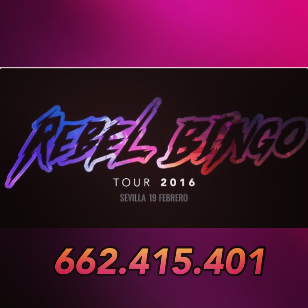AntiqueSevilla_'s tweet photo. 🎉REBEL BINGO SEVILLA🎉
➡️Viernes 19 FEBRERO

ENTRADAS FÍSICAS 12€

📲662415401😄 ESTÁN VOLANDO!! https://t.co/c1gGBZdN4m