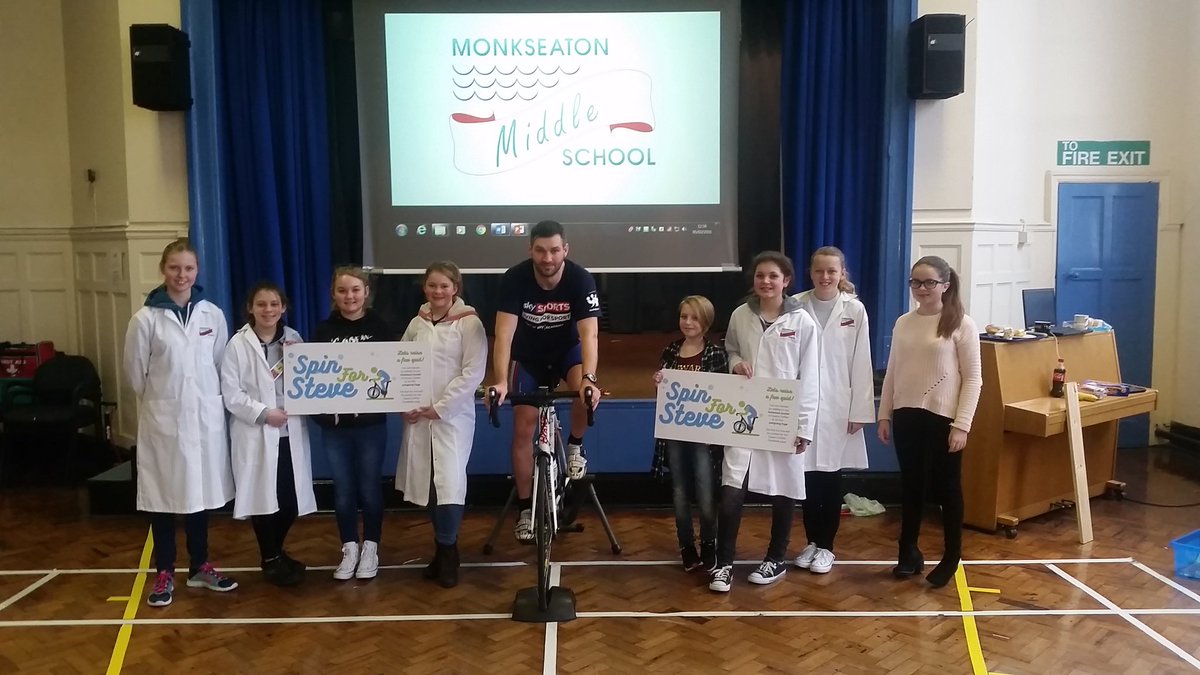 MonksMid_PE's tweet photo. Great day @MonkseatonMid raising funds for Big Bang Fair teams &amp; supporting the RVI through #spinforsteve fundraiser https://t.co/yMiNA3SRzj