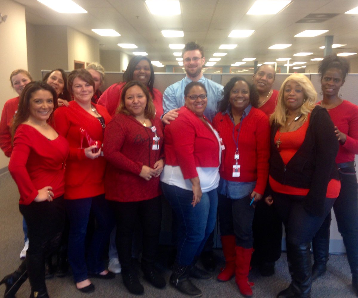 Smalls912's tweet photo. @coniferhealth Physician Services supports #GoRedConifer in the Tinley West building! https://t.co/rCxzbV1v49