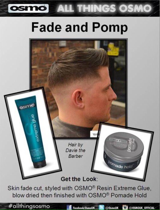 OsmoUK's tweet photo. Fade & Pomp! Get the look with OSMO Resin Extreme Glue & OSMO Pomade Hold #allthingsosmo Styled by @daviethebarber1 https://t.co/v5sD9Ibr5s
