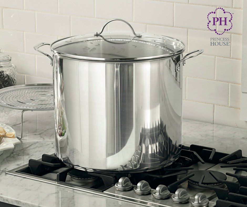 Princess House Inc. on X: Princess Heritage® Stainless Steel Classic  30-Qt. Stockpot & Steaming Rack #SuperBowl    / X