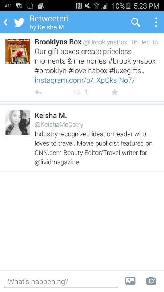 BrooklynsBox's tweet photo. The winner of our mini box giveaway @KeishaMcCotry https://t.co/urdHFWhvMr