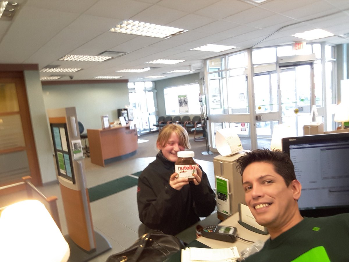 ECamlop's tweet photo. Celebrating  Nutella day with our customers! #HTTW1Forum  @elliss5 @BrianGervais_TD @DaniAnneChap @HeatherWagnerTD https://t.co/qhpn5MeaSi
