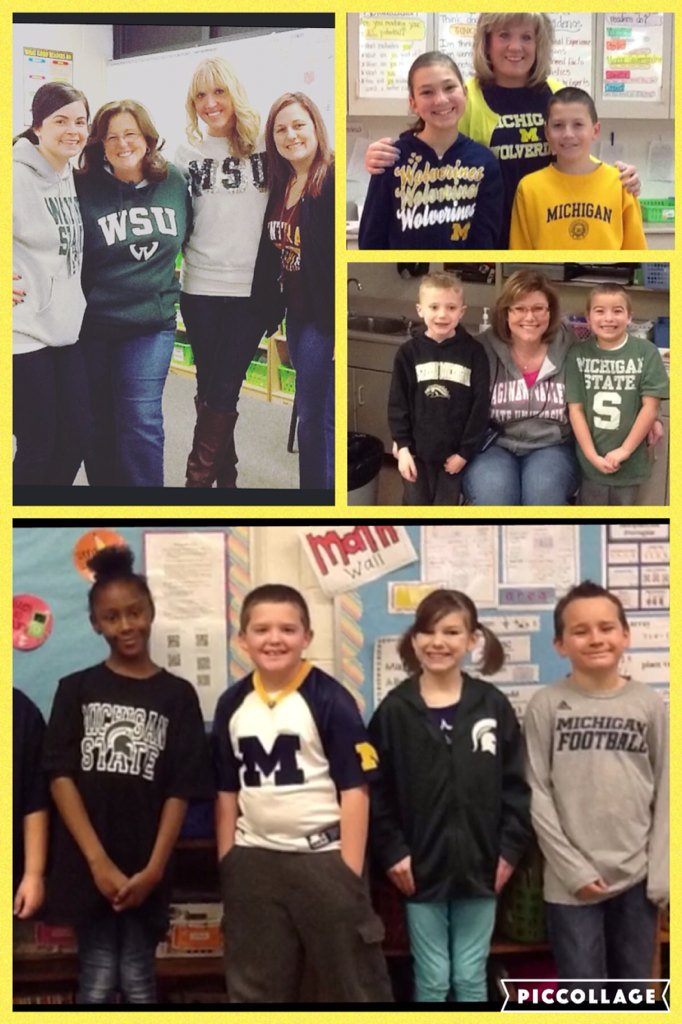 Jkelley127's tweet photo. College Spirit Day!! #fraserschools #ikefraser @evanovermeer @MsHammer11 @jdiener6 @Renee1Gray https://t.co/t1EFjHgWQa