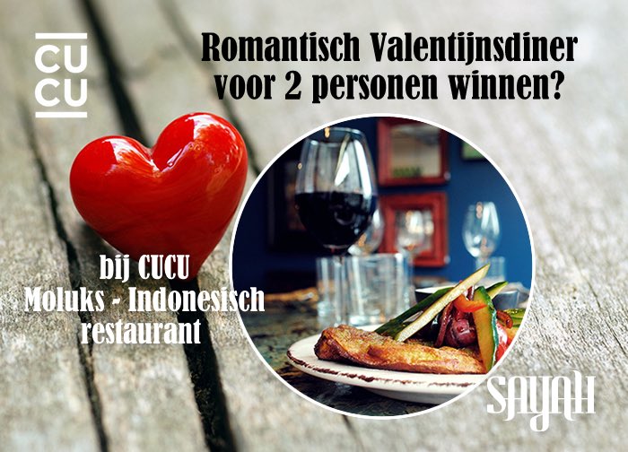sayahdrinks's tweet photo. #Valentijnsdiner winnen? Check https://t.co/3iajSHDE3a #sayah #spekkoeklikeur #cucu #indisch #moluks #winnen https://t.co/NfrLbyDpDu