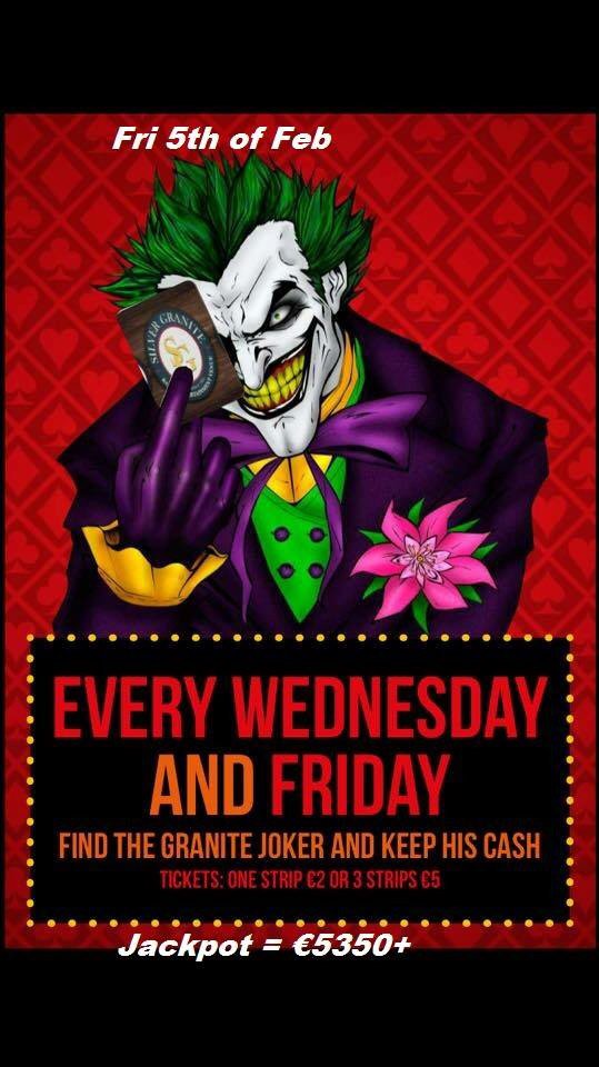 SilverGranite's tweet photo. Tonight's joker jackpot is €5350+ tonight's takings ! DJ Kev will be on decks for TGI Fridays !whos out tonight ! :) https://t.co/KrZHx7SzMX