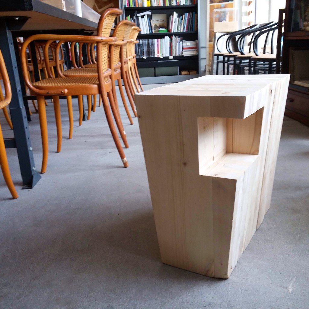atelierjones's tweet photo. #CLTpanels made into little abstract side tables by @atelierjones! We love the inventive geometries of CLT! https://t.co/MniFxrW65g